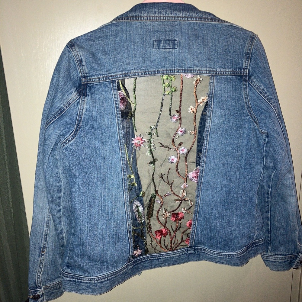 Upcycled  Jean Jacket - Picture 2 of 3